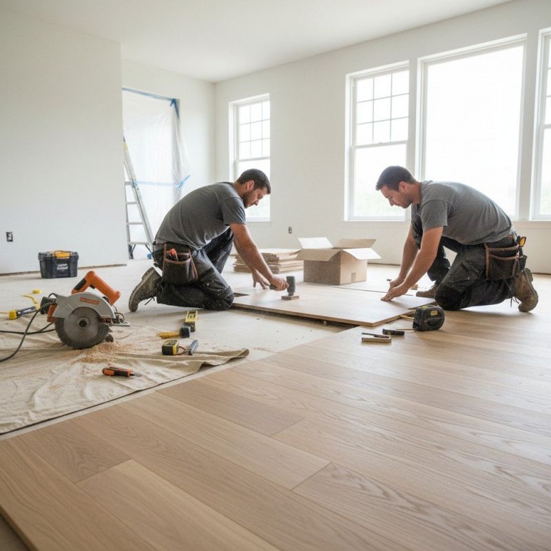 White Oak Floor Installation