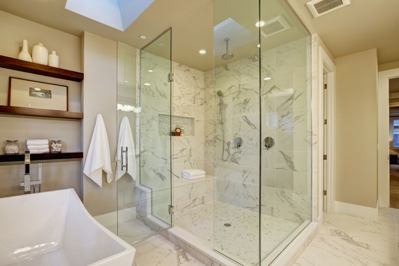 Shower with Recessed Shelf